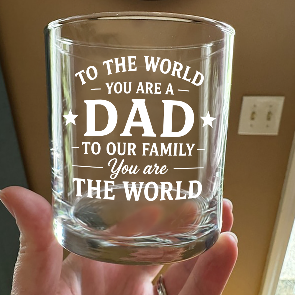Personalized Whiskey Glass Custom Photo Gift for Dad HN590 - Print Rock Glass GradoCreations