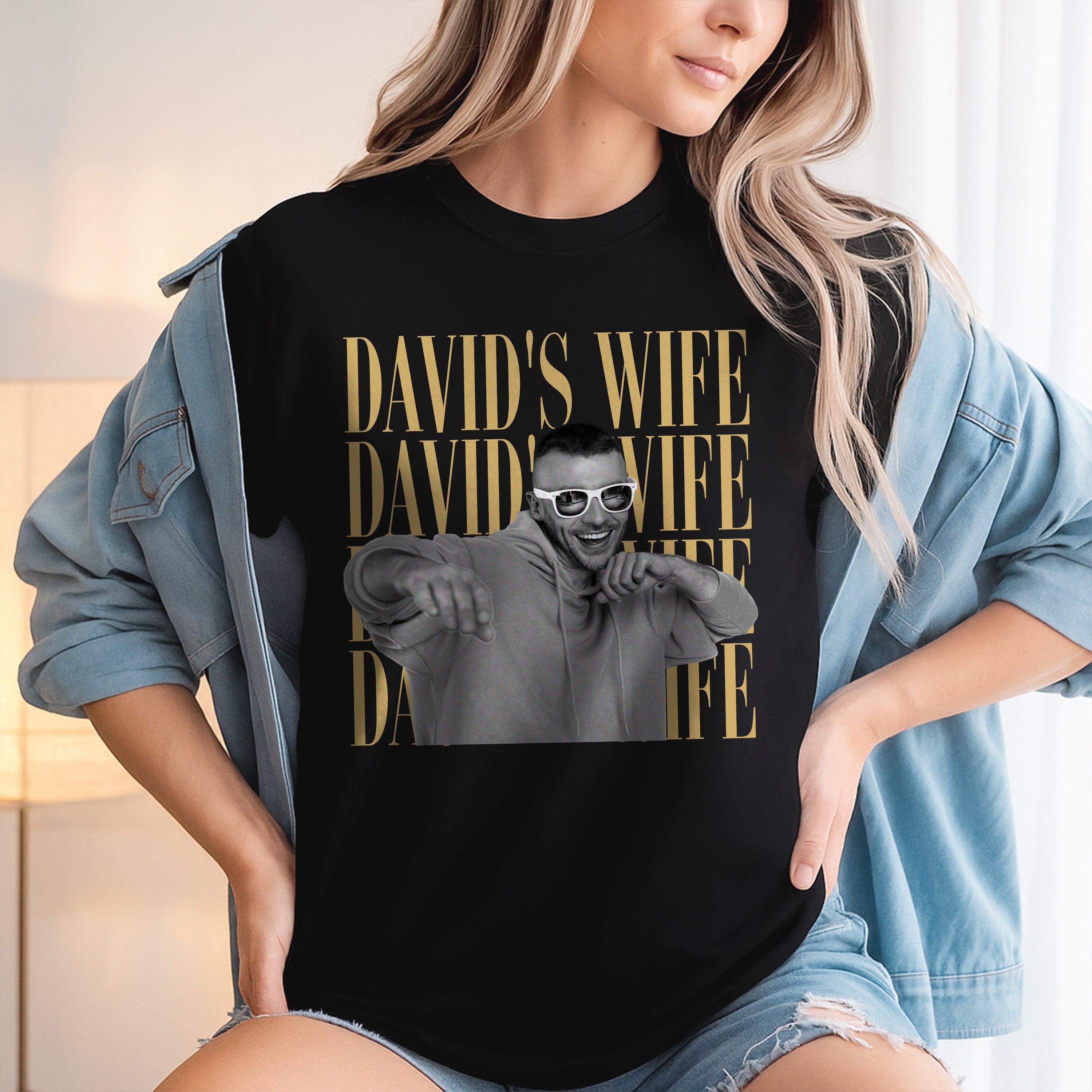 Personalized Vintage Photo T-Shirt Custom Gift for Wife/Husband Anniversary HN590 - Tshirt GradoCreations