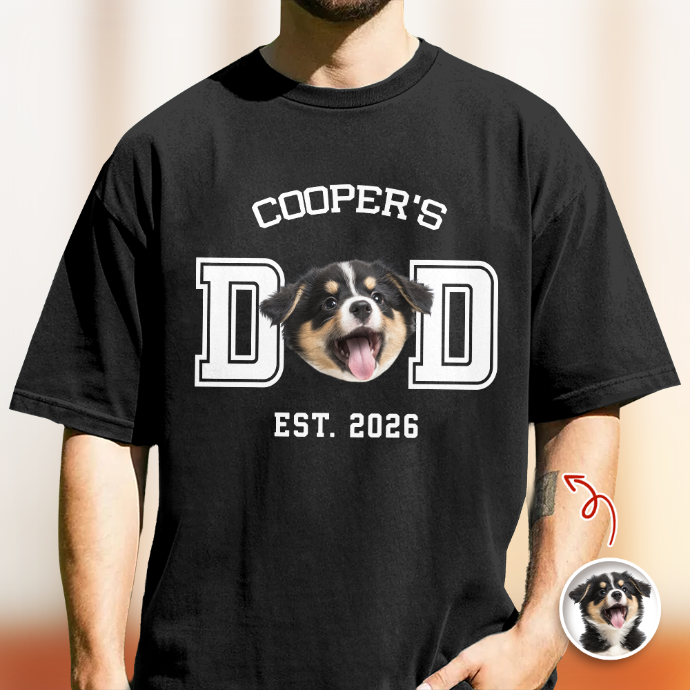 Personalized Photo Comfort Shirt Gift for Dog Cat Dad Comfort Shirt GradoCreations