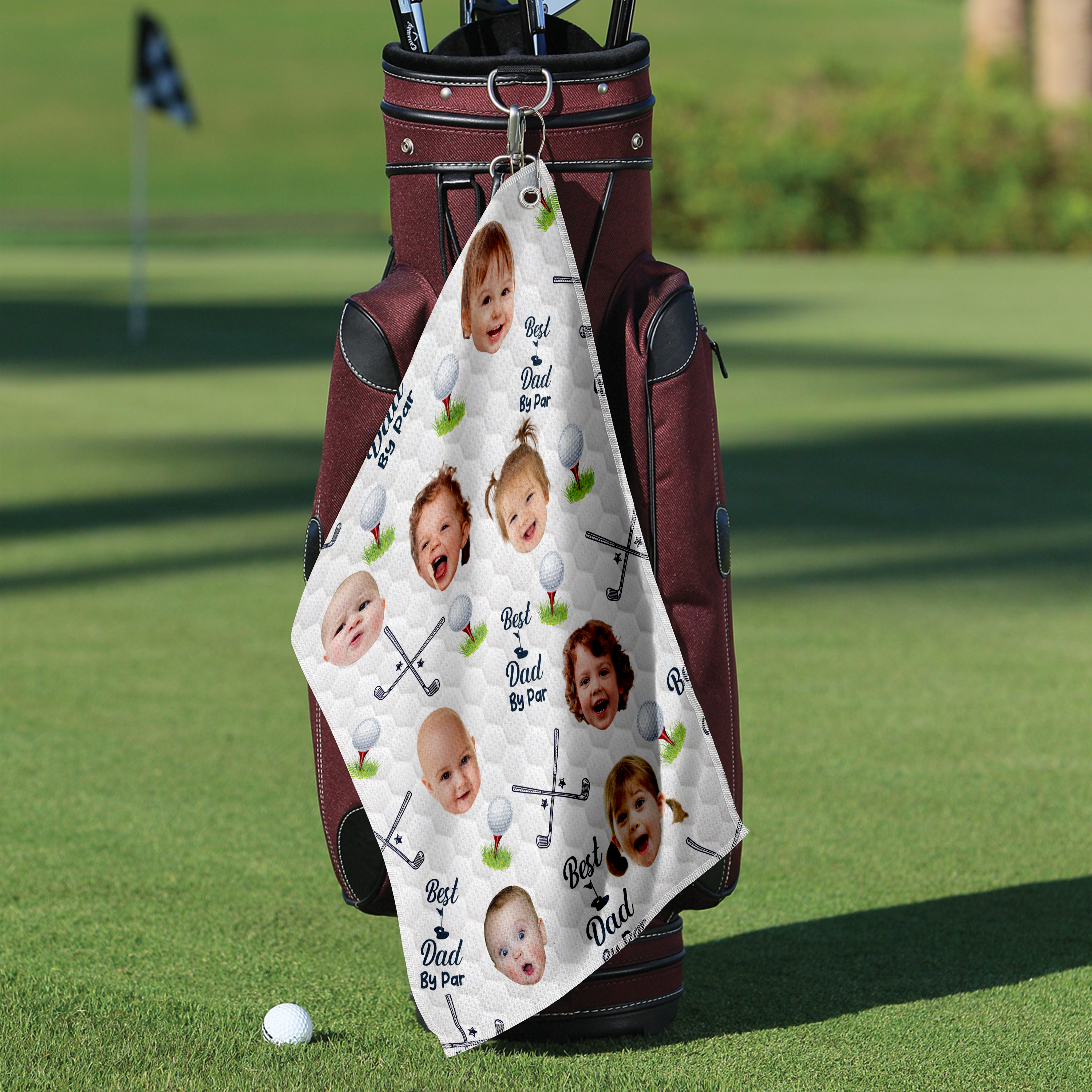 Personalized Photo Golf Towel Gift for Grandpa Golfer HN590 - Golf Towel GradoCreations