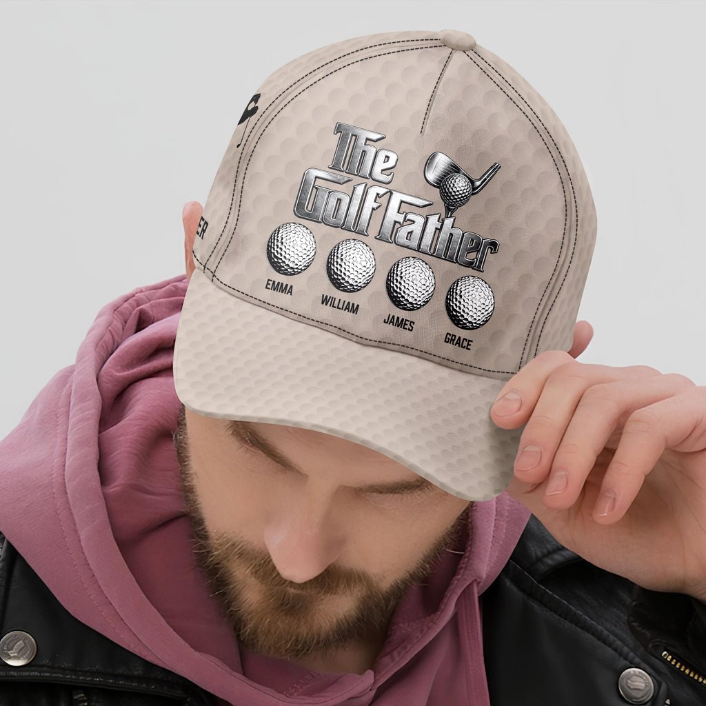 Personalized Golf Father Hat Custom Name Gift for Dad HN590 - AOP Cap GradoCreations