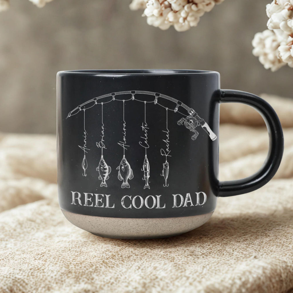 Personalized Fishing Mug Custom Name Gift for Dad HN590 - Pottery Mug GradoCreations