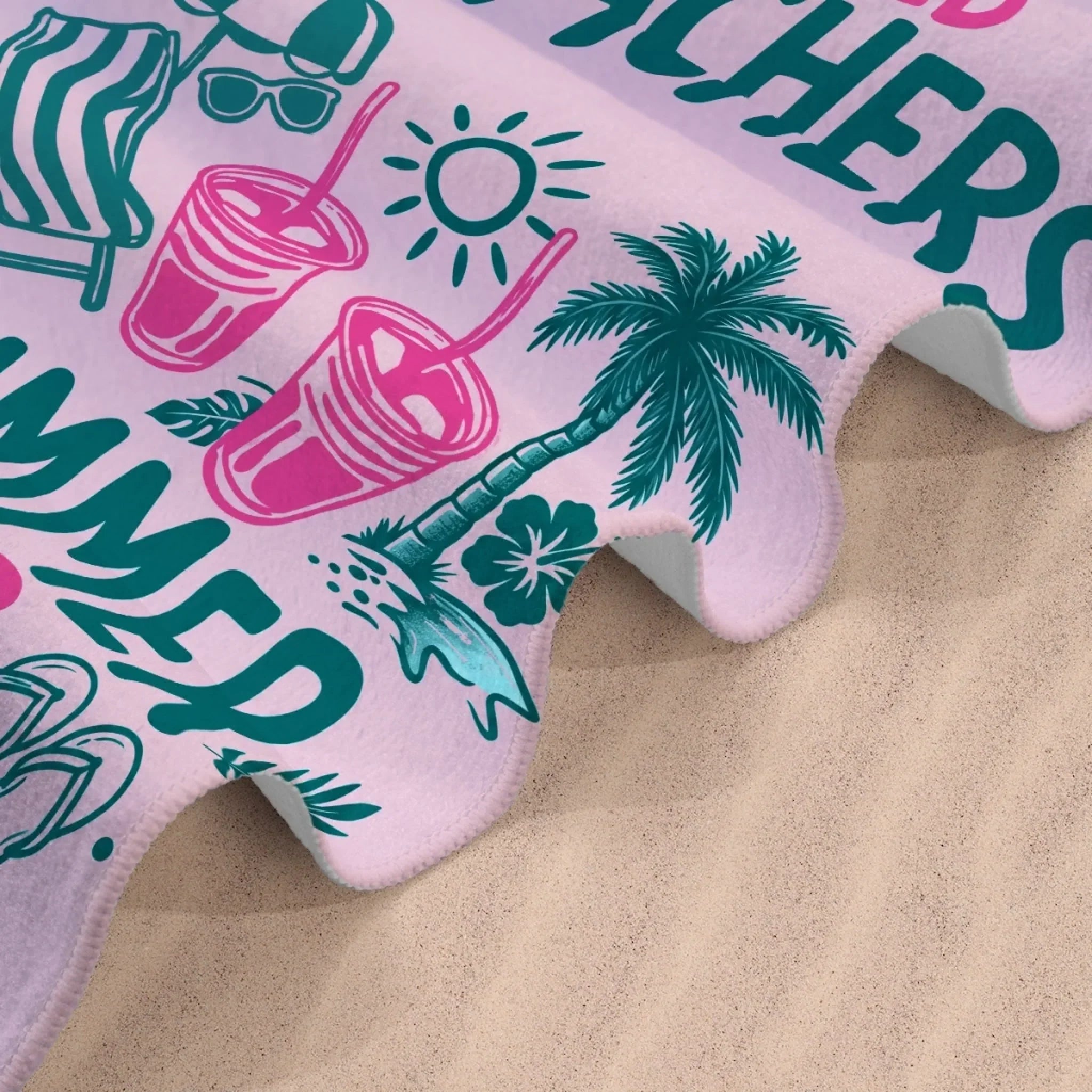 Personalized Tired Teacher Summer Club Beach Towel Gift