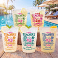 Personalized Frosted Cups for Teachers - Tired Teachers Summer Club Gift