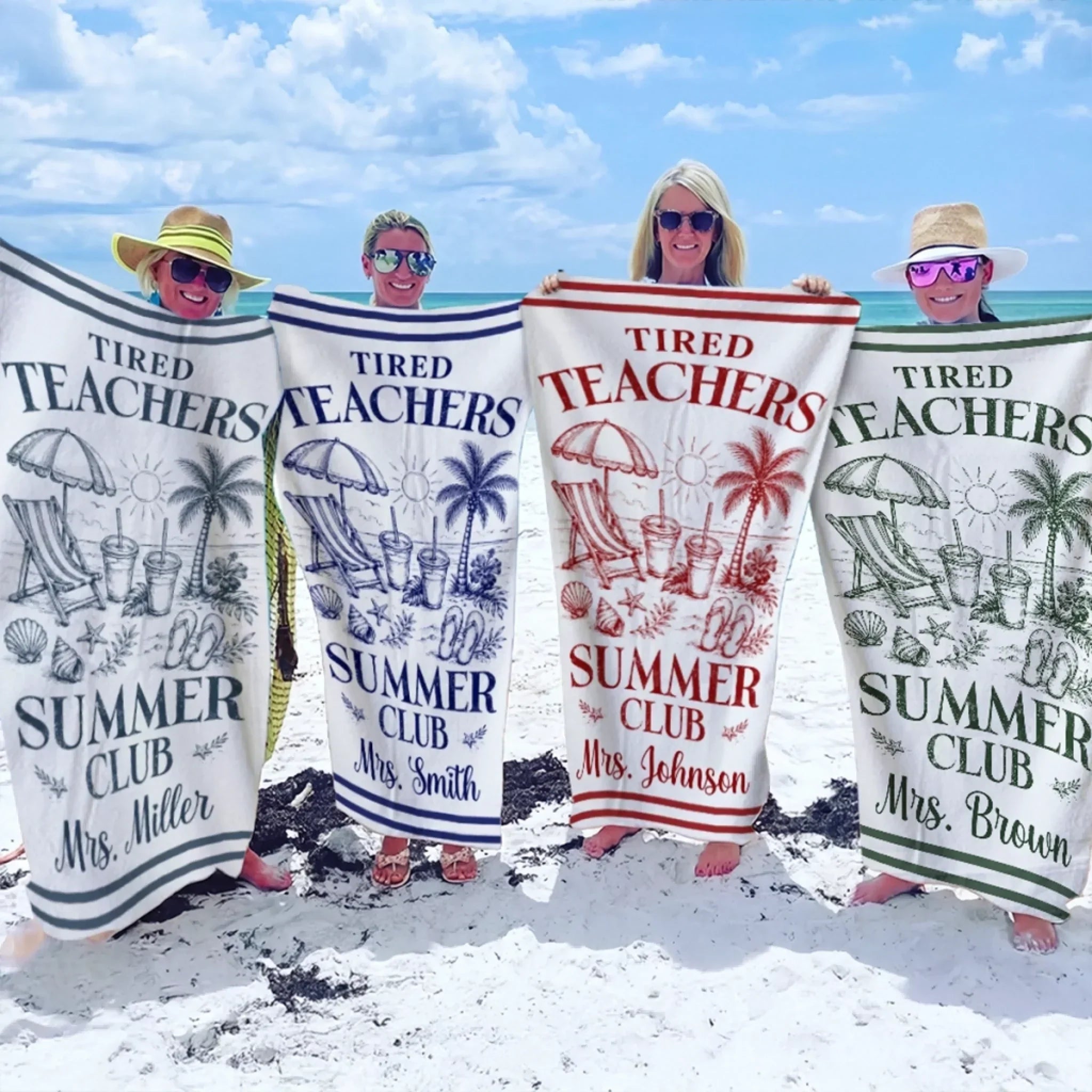 Personalized Beach Towel for Teachers Summer Gift - Catch Me Not