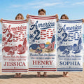Personalized 250 Years Freedom Beach Towel for Patriots