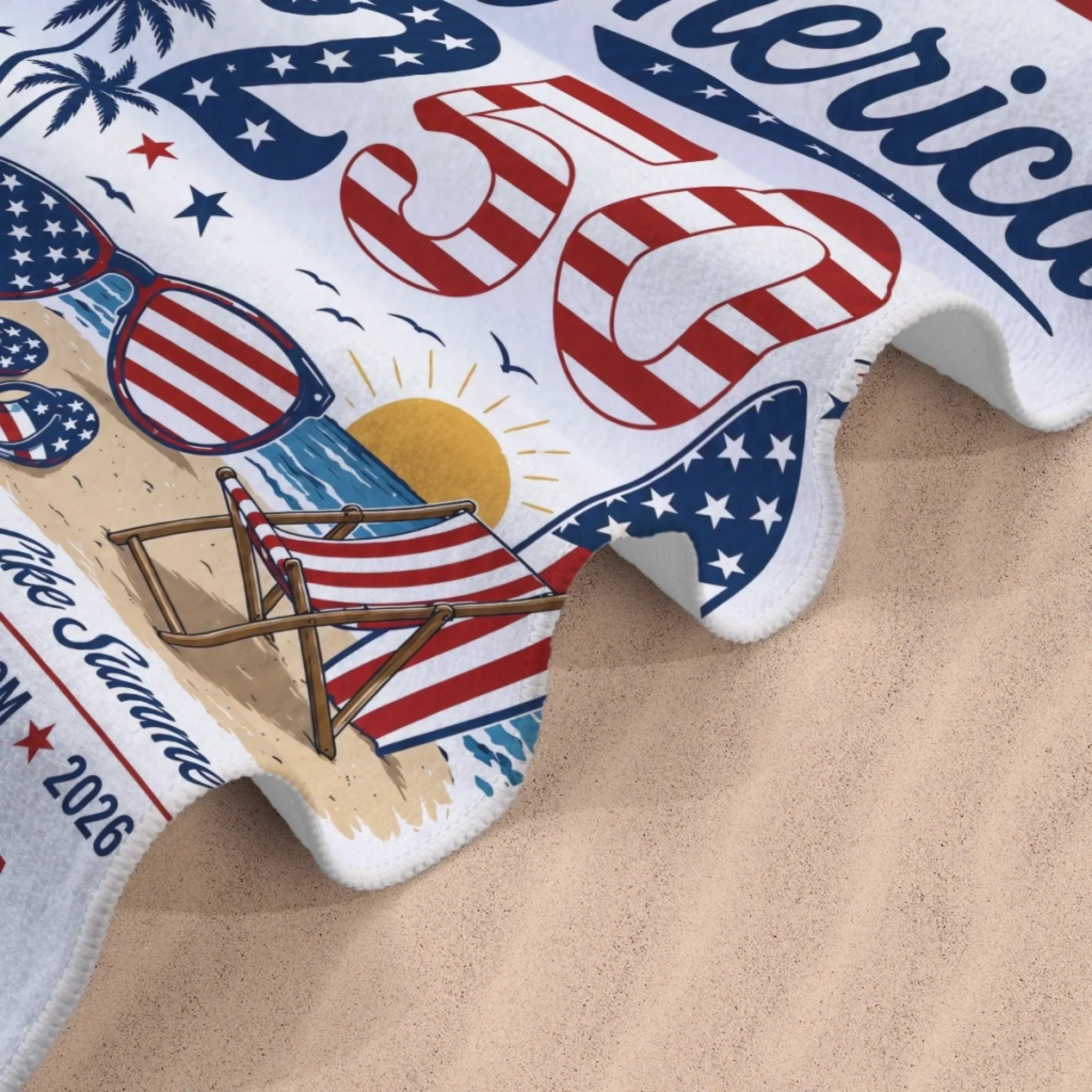 Personalized 250 Years Freedom Beach Towel for Patriots