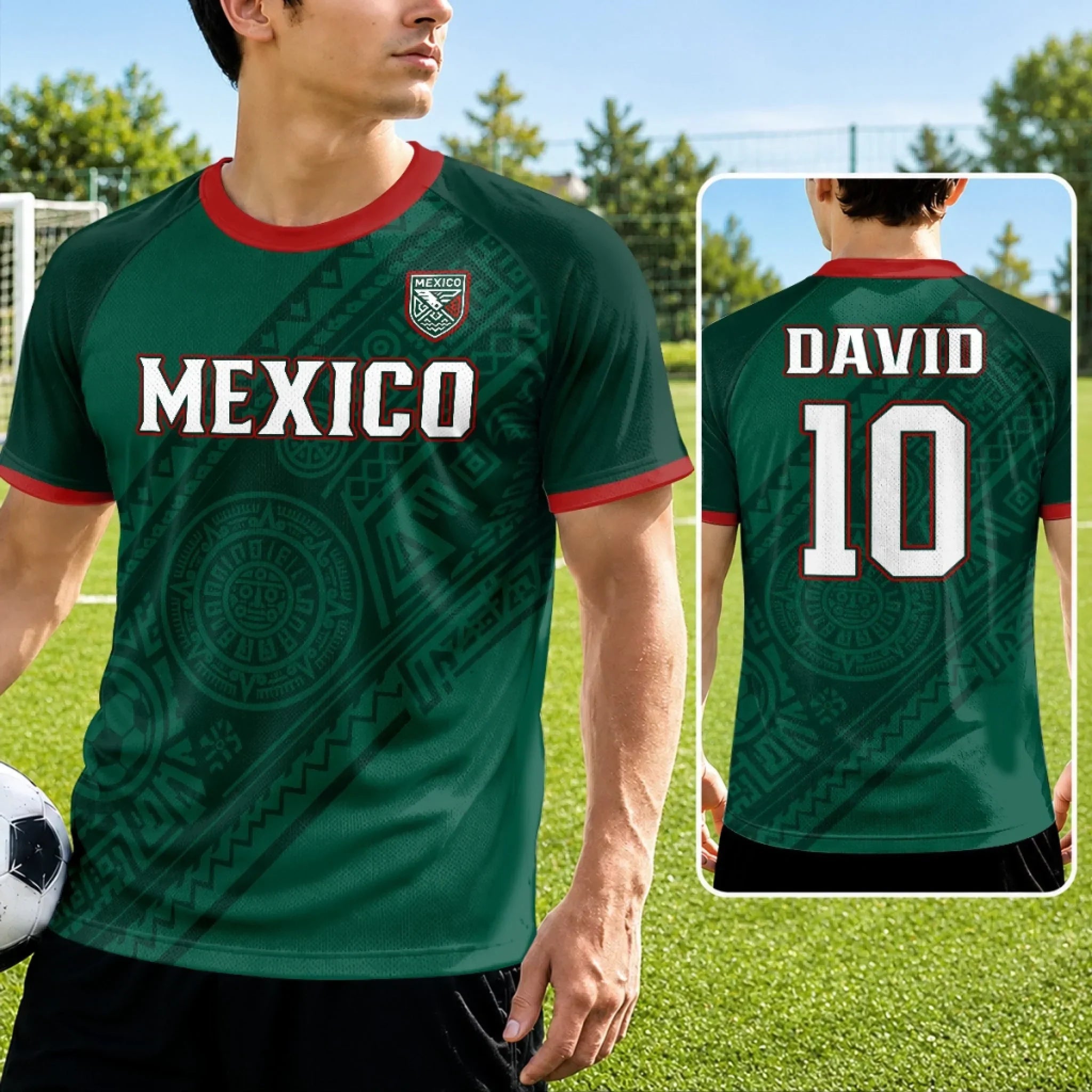 Personalized Mexico Soccer Jersey Custom Name Gift for Soccer Lovers