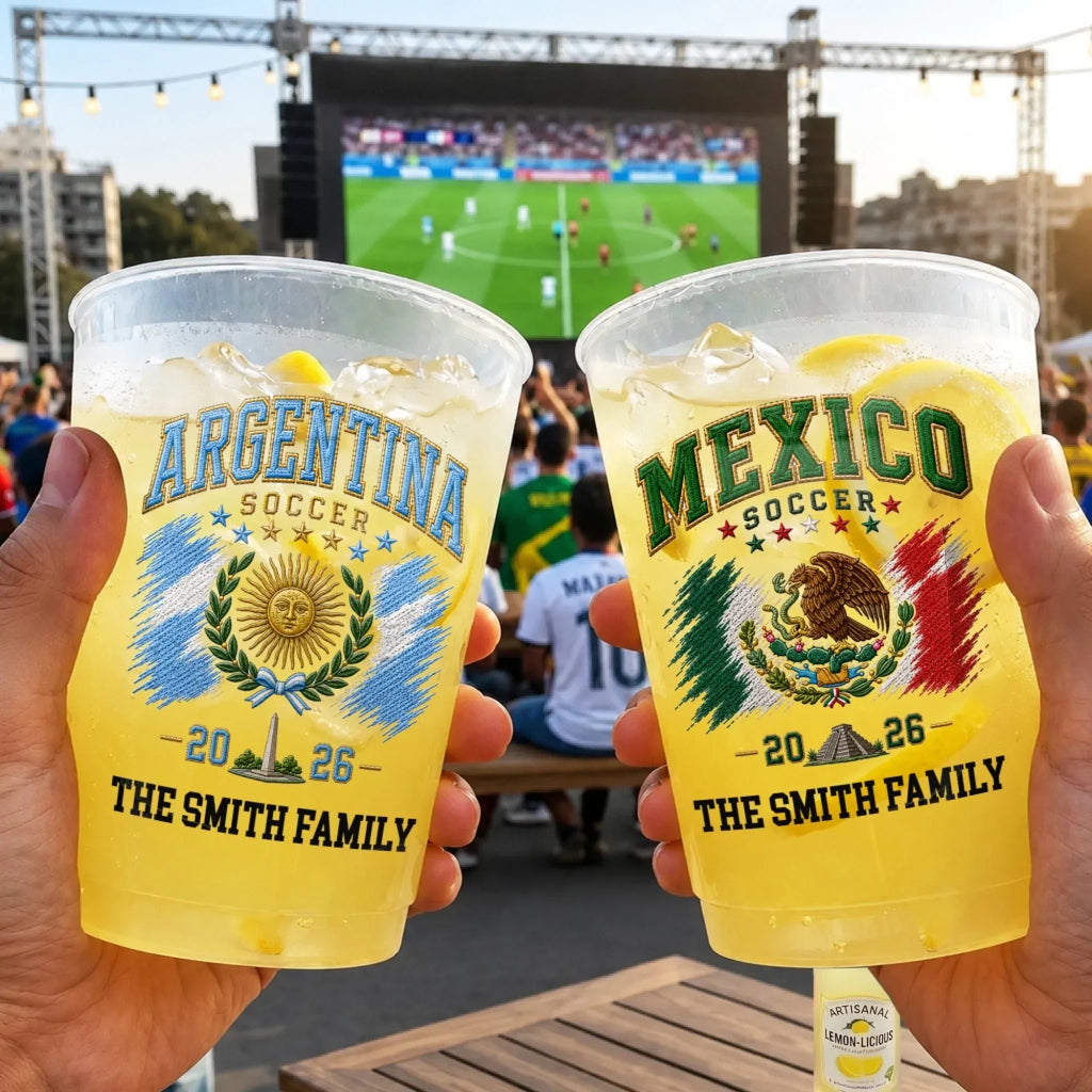 Personalized Frosted Cups International Soccer Tournament Gift for Sports Fans