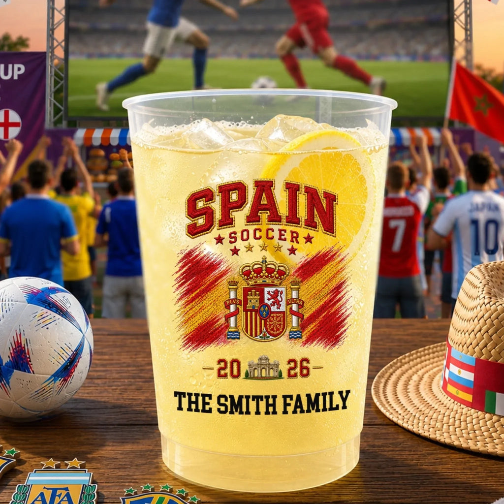 Personalized Frosted Cups International Soccer Tournament Gift for Sports Fans