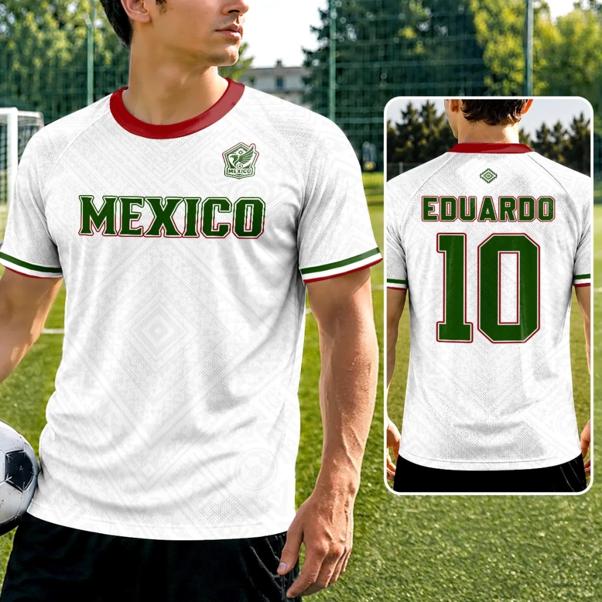 Personalized Mexico Soccer Jersey Custom Name Gift for Fans