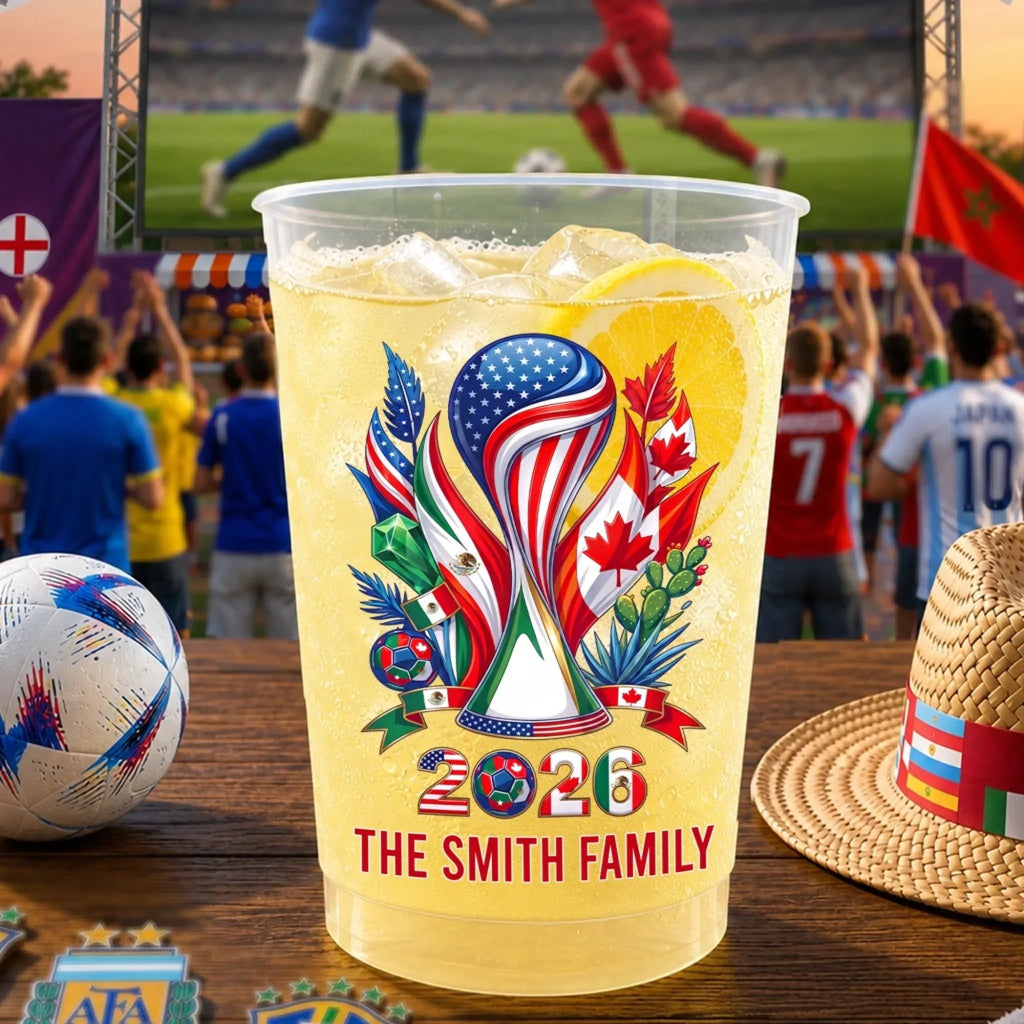Personalized Frosted Party Cups for Football Fans Family 2026