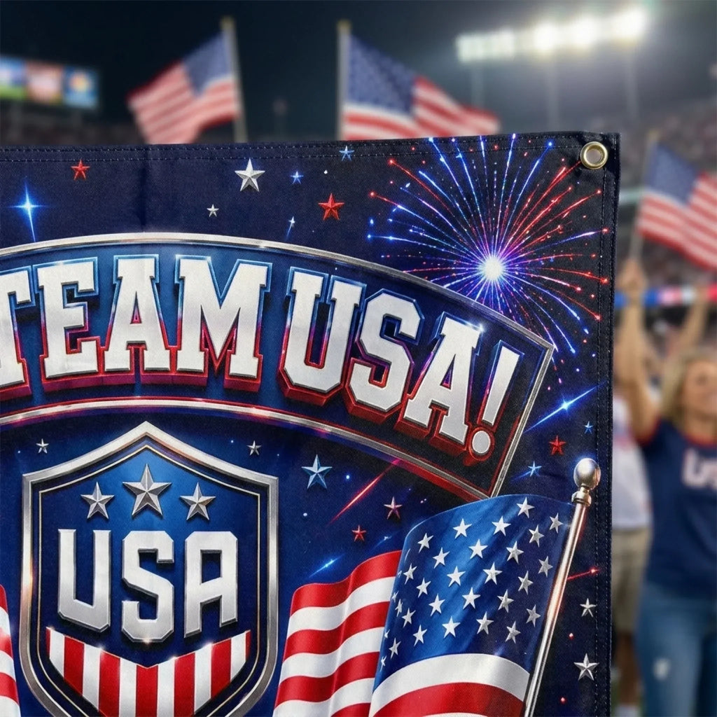 Personalized USA Soccer Watching Party Backdrop 2026 - Family Gift