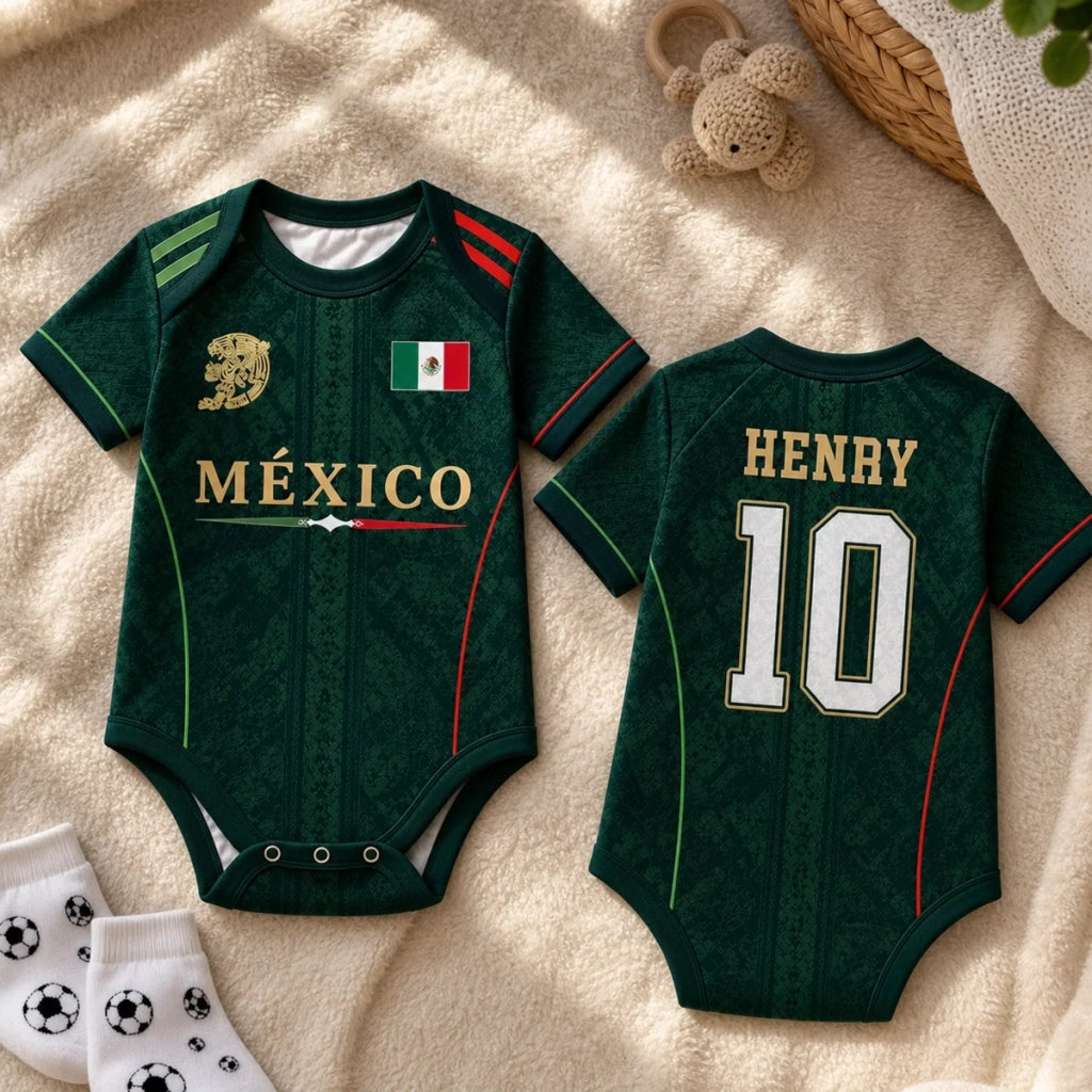 Personalized Argentina Soccer Baby Jersey Bodysuit Custom Name Gift for New Moms & Dads
