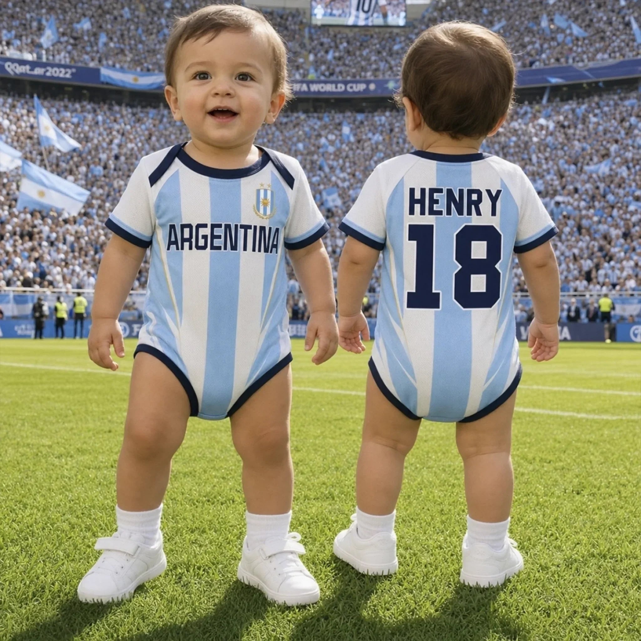 Personalized Baby Jersey Bodysuit Brazil Soccer Gift for New Parents