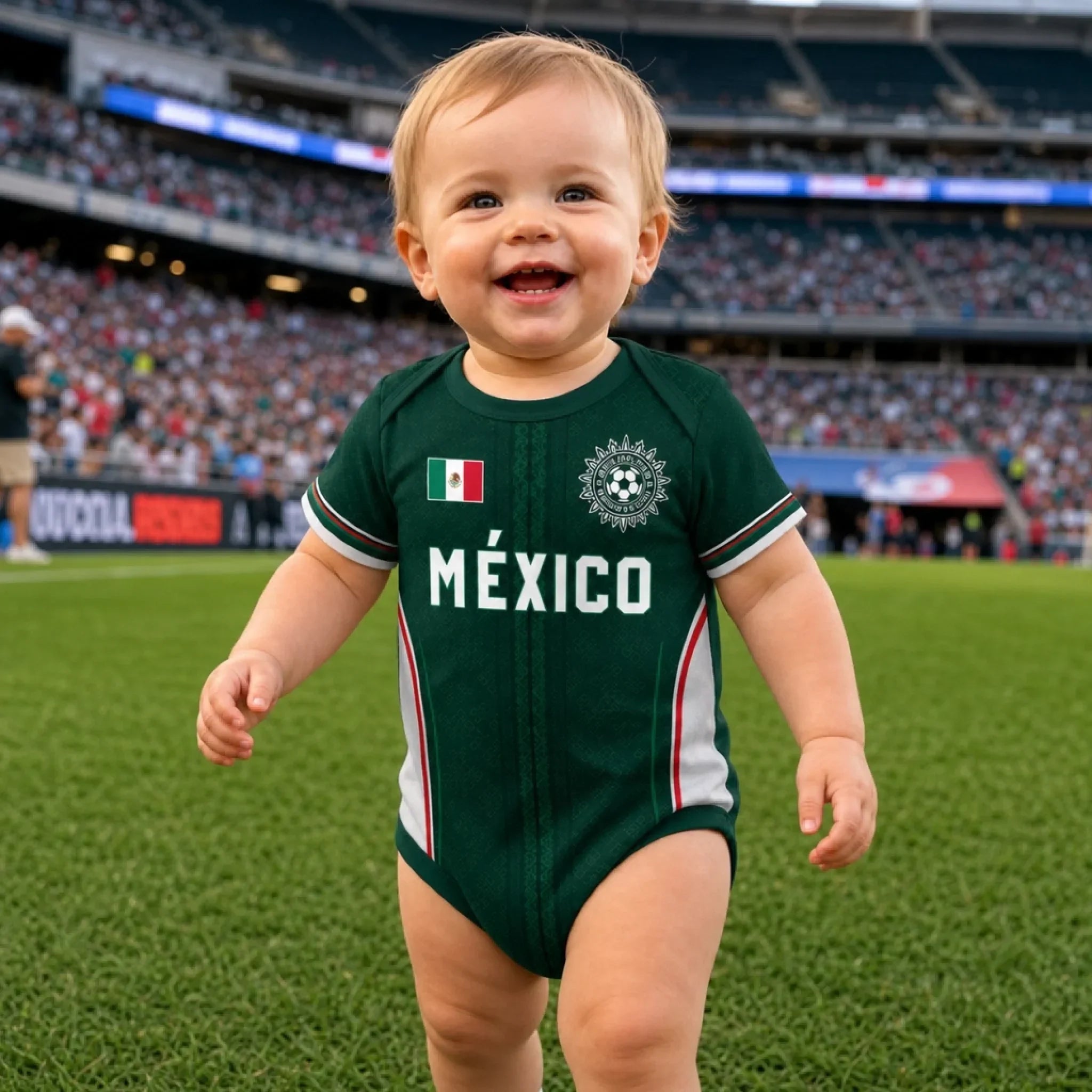 Personalized Mexico Football Baby Jersey Bodysuit Gift for New Parents