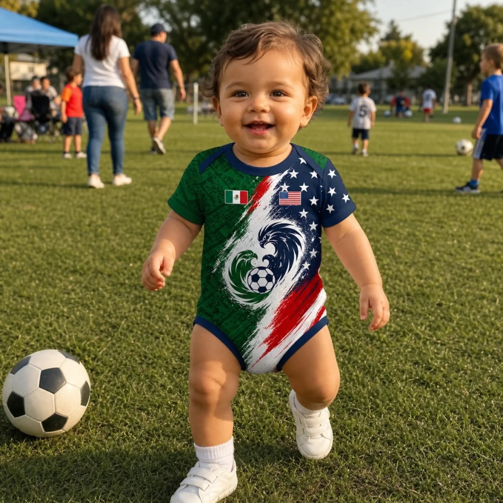 Personalized Baby Jersey Bodysuit Custom Name Number Soccer Gift for New Parents
