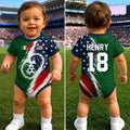 Personalized Baby Jersey Bodysuit Custom Name Number Soccer Gift for New Parents