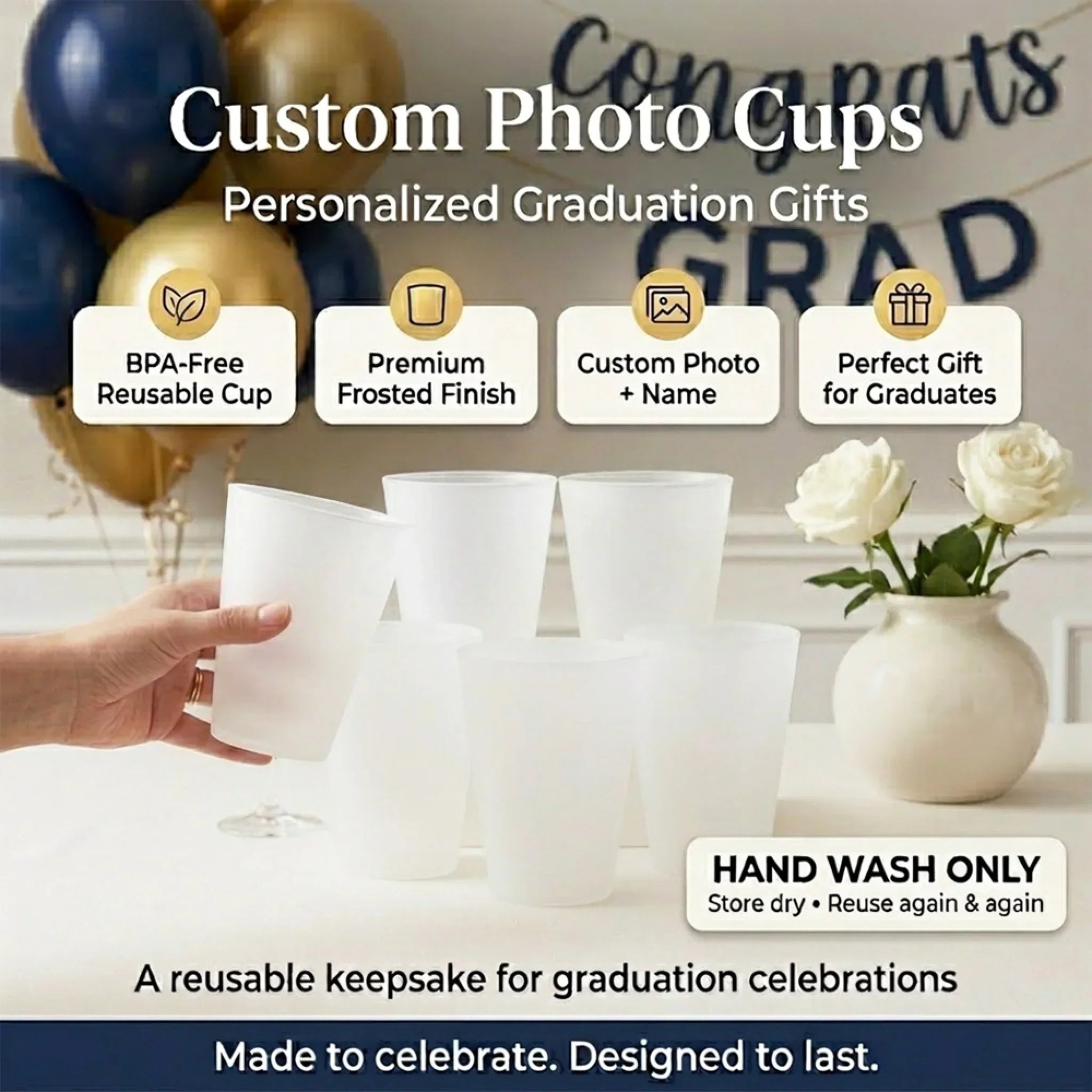 Personalized Frosted Cups Welcome to Our Campsite Gift for Camping Lovers