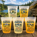 Personalized Frosted Cups Welcome to Our Campsite Gift for Camping Lovers