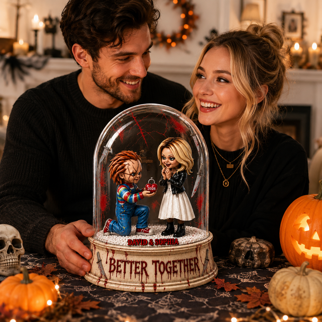 Personalized Horror Couple Acrylic Plaque Halloween Gift Acrylic Plaque GradoCreations