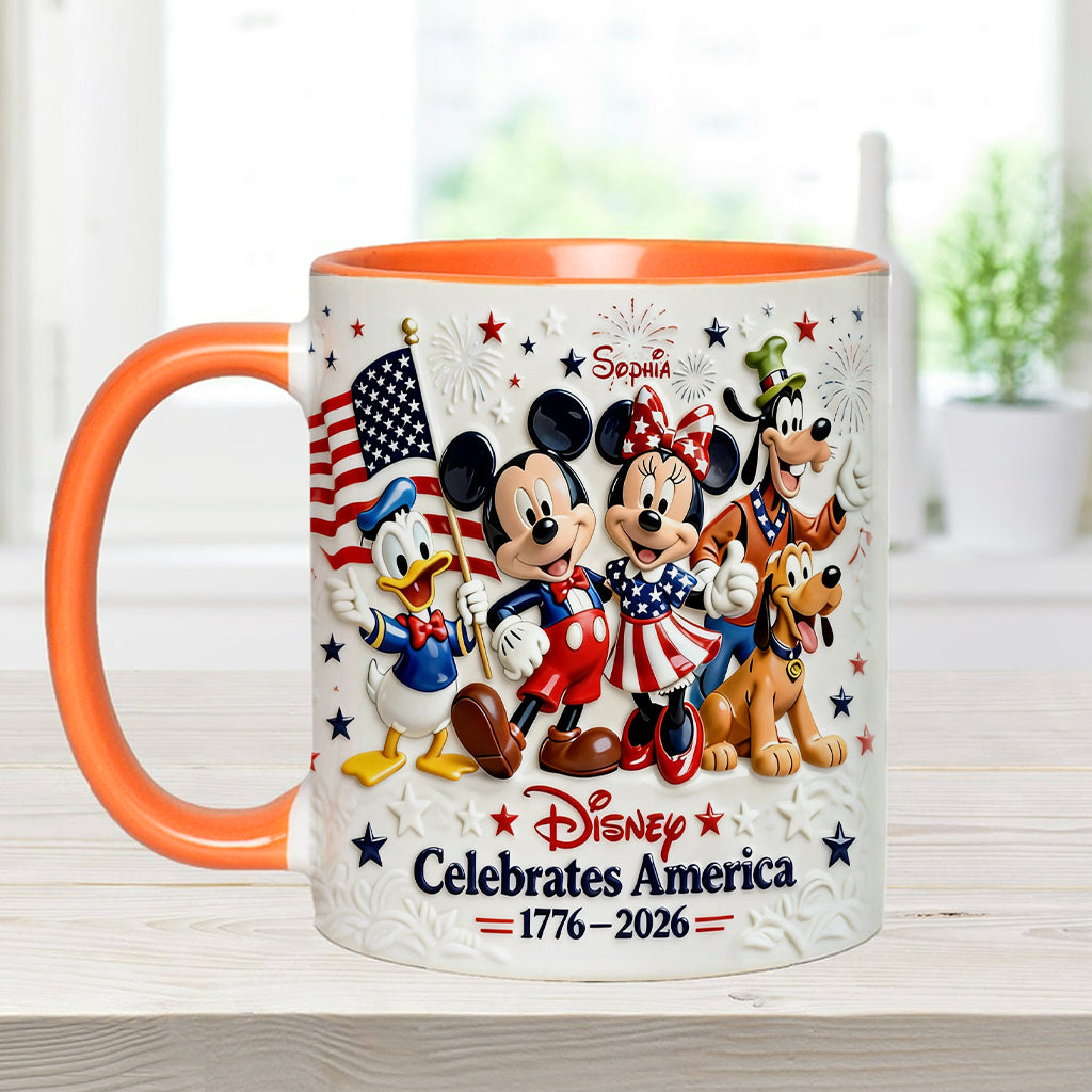 Personalized Disney Mug Celebrating USA's 250th Anniversary Gift