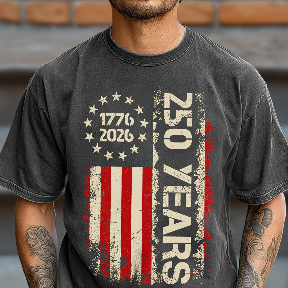 Personalized American Flag Comfort Shirt 250th Anniversary Gift Comfort Shirt GradoCreations