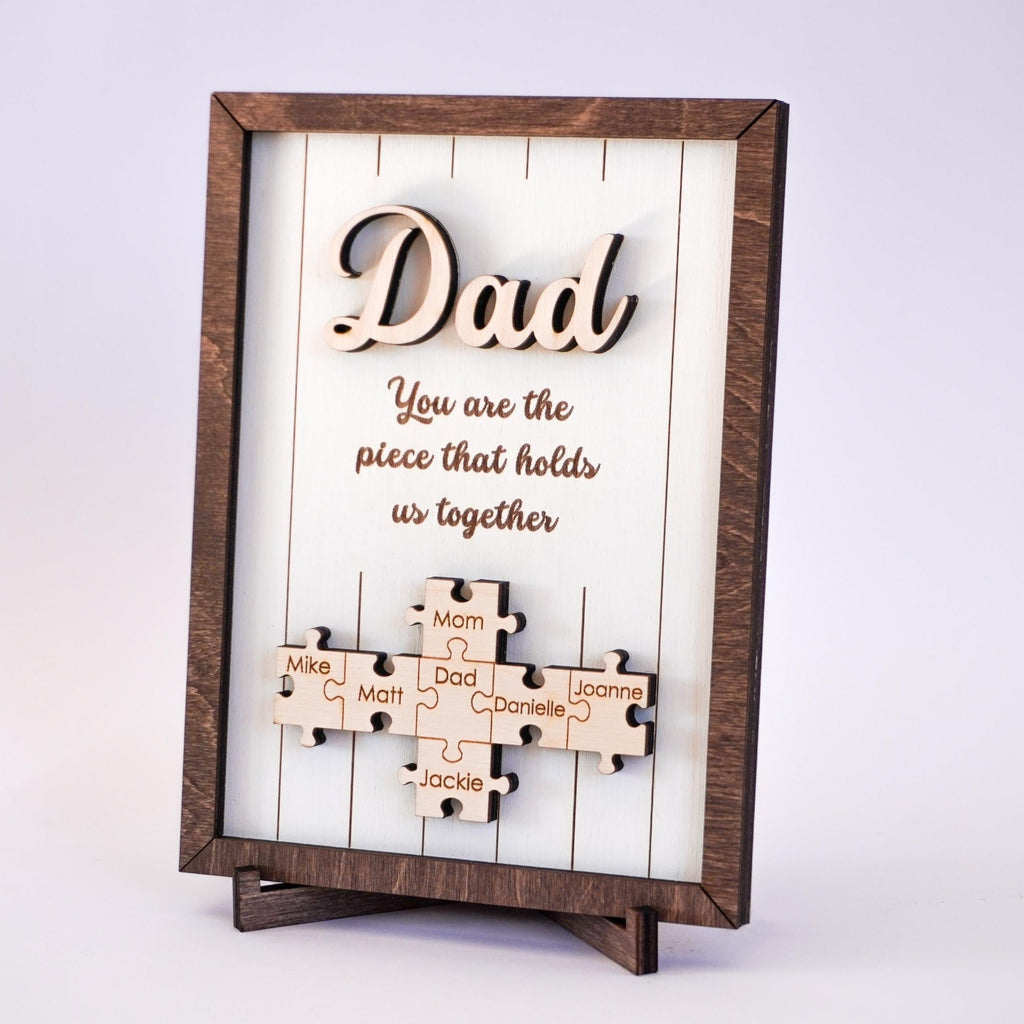 Personalized Wooden Plaque Gift for Dad Father's Day Keepsake HN590 - 2-Layered Wooden Plaque With Stand BCF fix GradoCreations