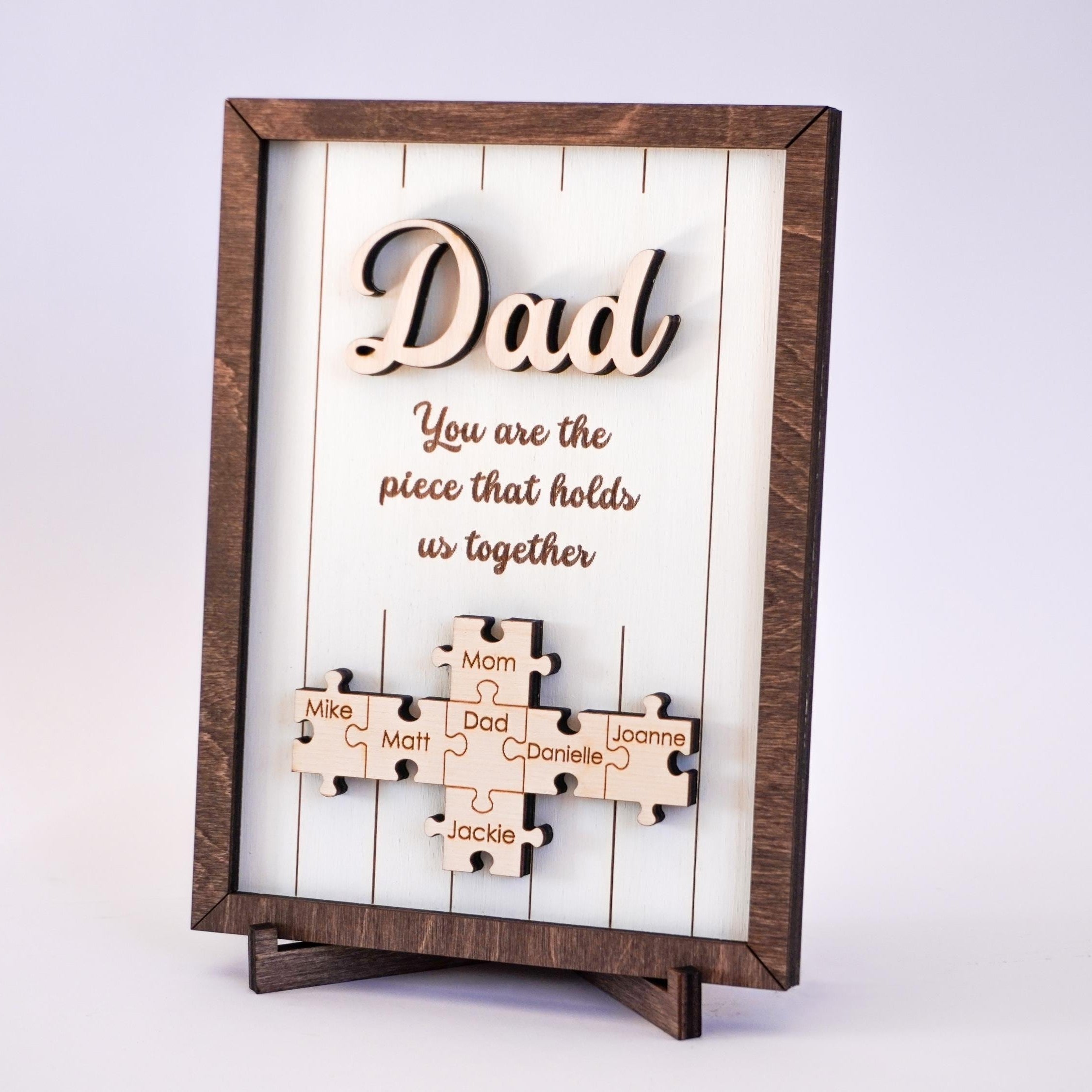 Personalized Wooden Plaque Gift for Dad Father's Day Keepsake HN590 - 2-Layered Wooden Plaque With Stand BCF fix GradoCreations