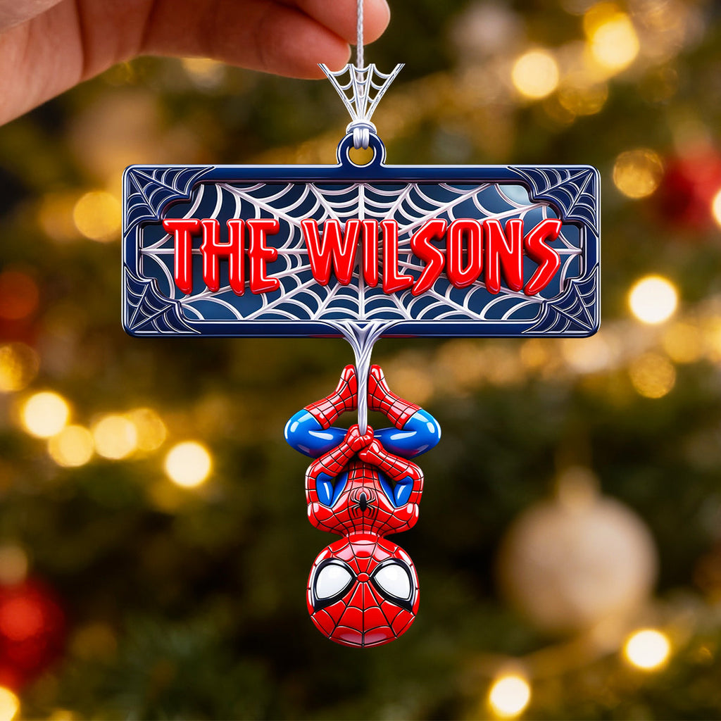 Personalized Acrylic Spider-Man Ornament Custom Family Gift Ornament GradoCreations