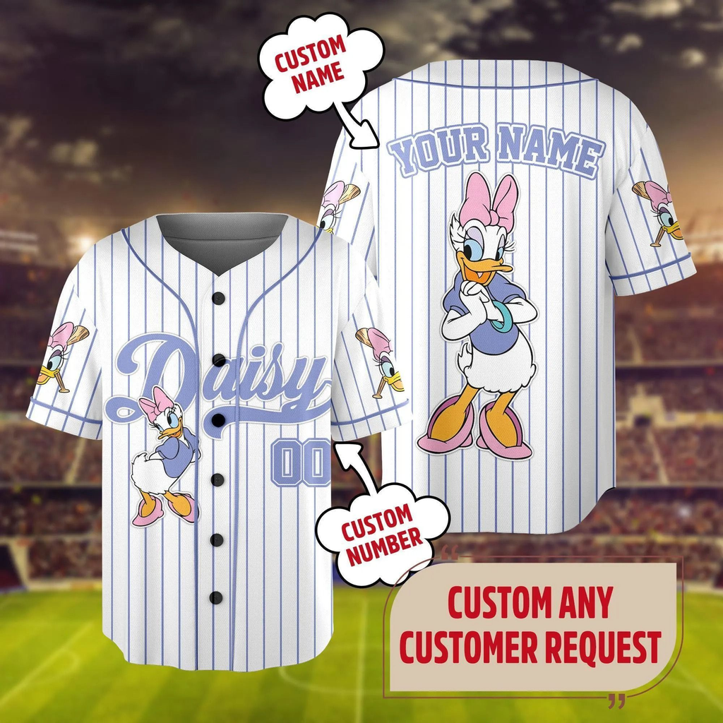 Custom Mickey Mouse Baseball Jersey Personalized Gift for Movie Fans