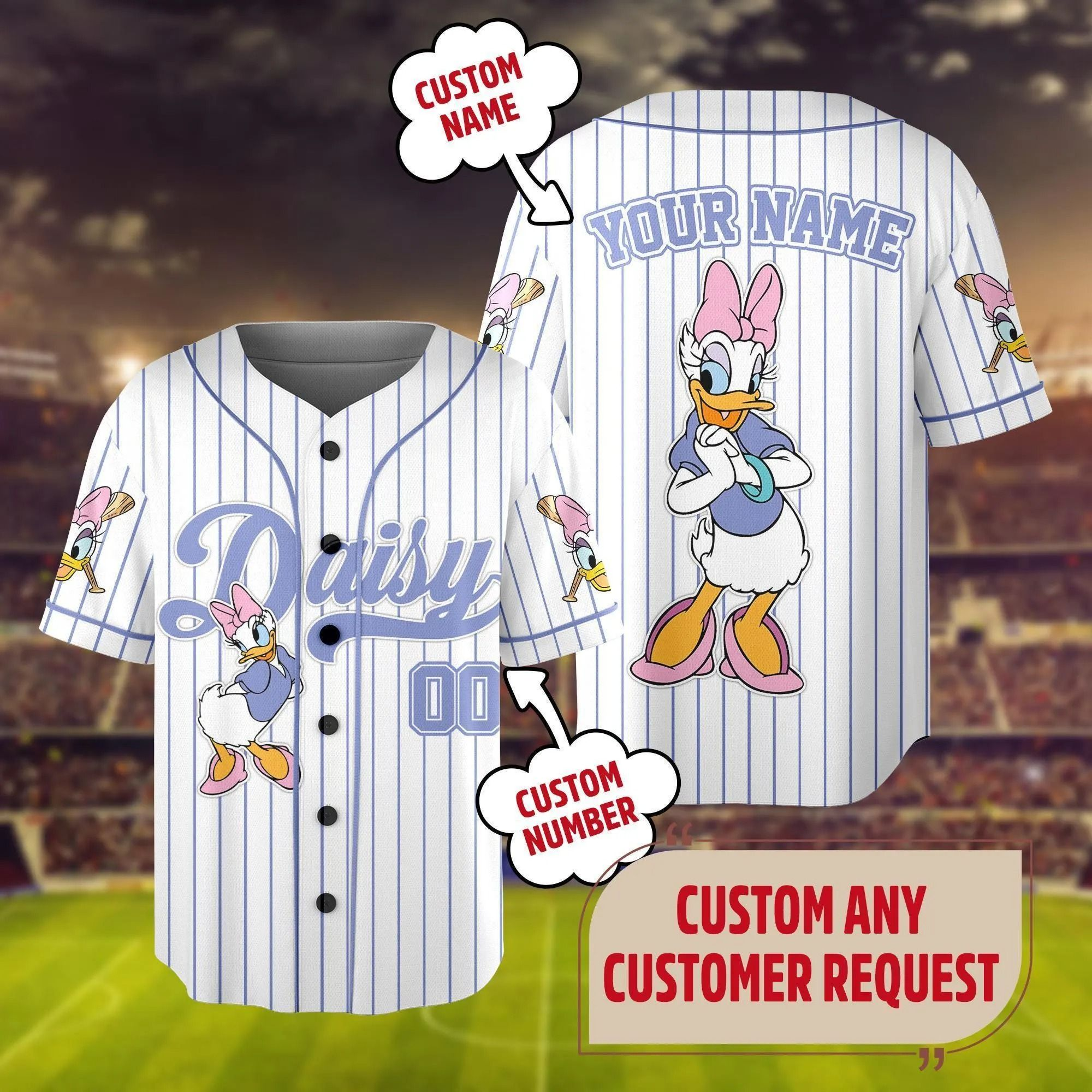 Custom Mickey Mouse Baseball Jersey Personalized Gift for Movie Fans