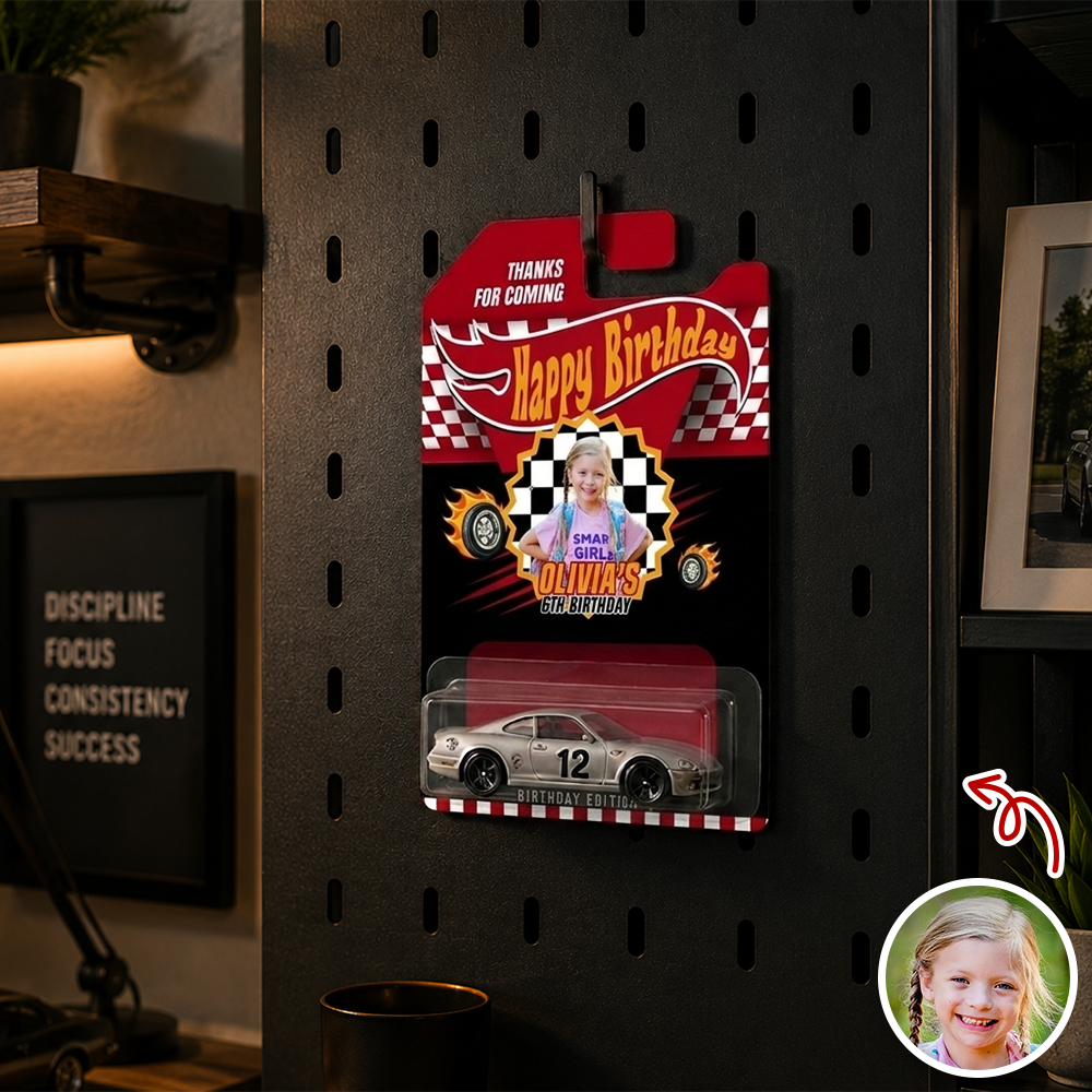 Personalized Photo Hot Wheels Toy Car Birthday Gift for Dad HN590 - Hot Wheels GradoCreations