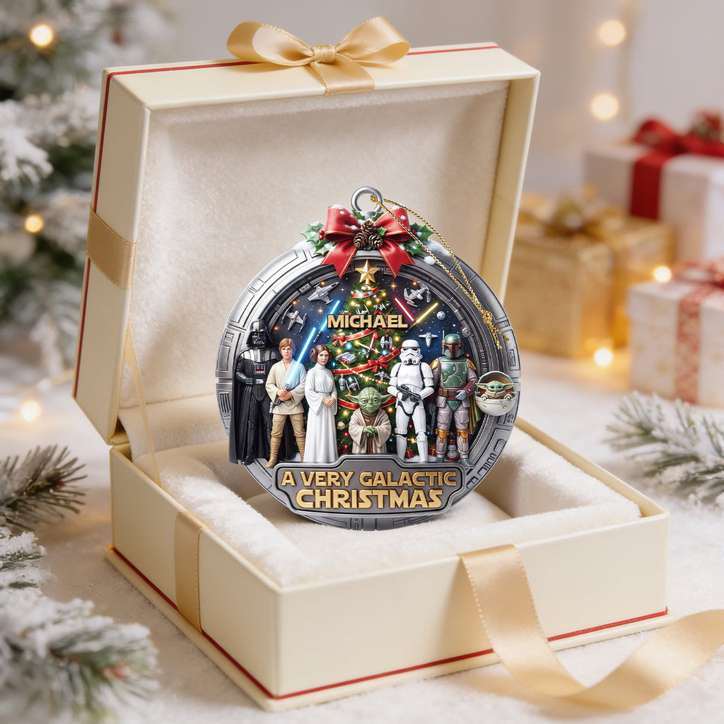 Personalized Galactic Christmas Acrylic Ornament Custom Name Gift Ornament GradoCreations
