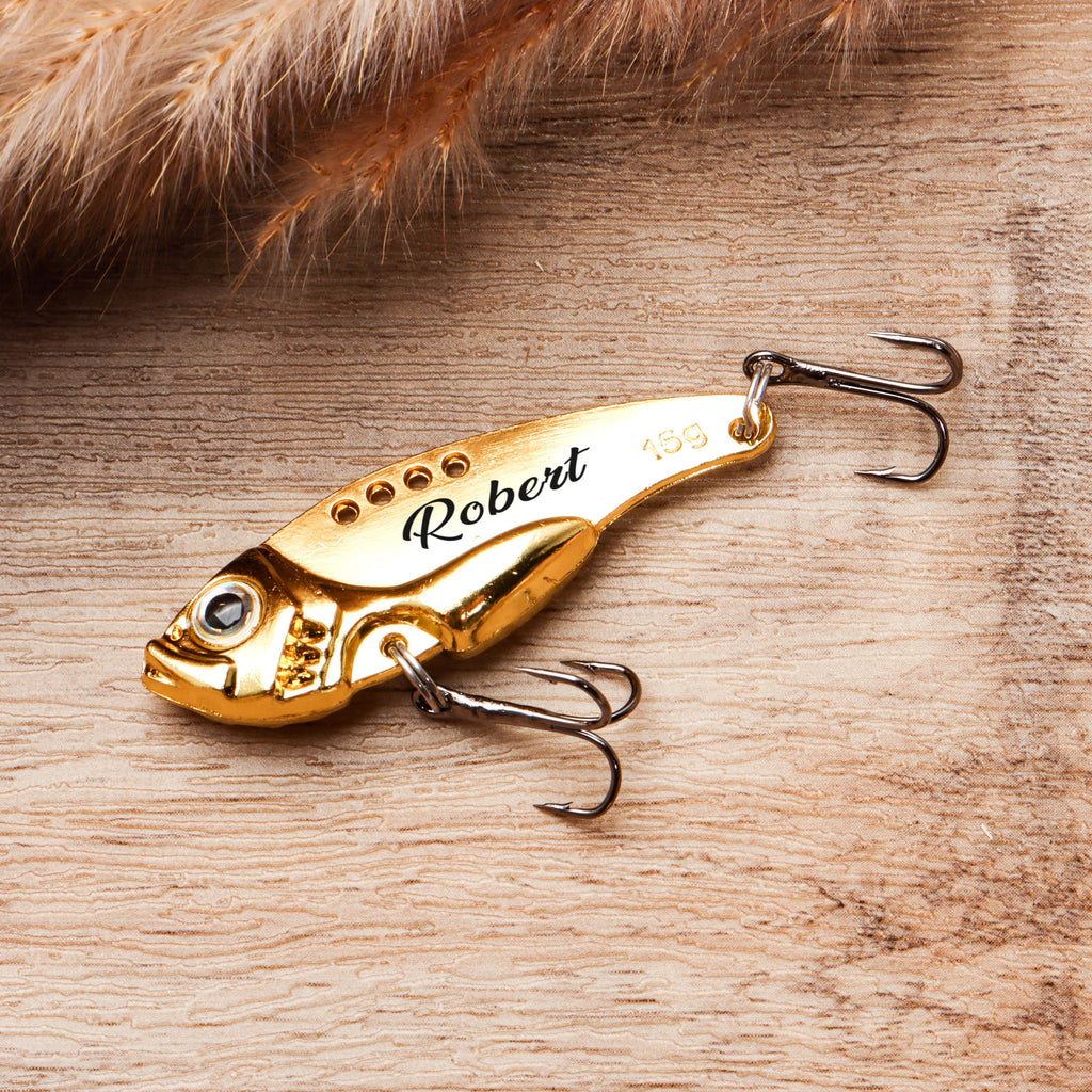 Personalized Engraved Fishing Lure Gift for Dad - Custom Name HN590 - Engraved Fishing Lure FIX GradoCreations