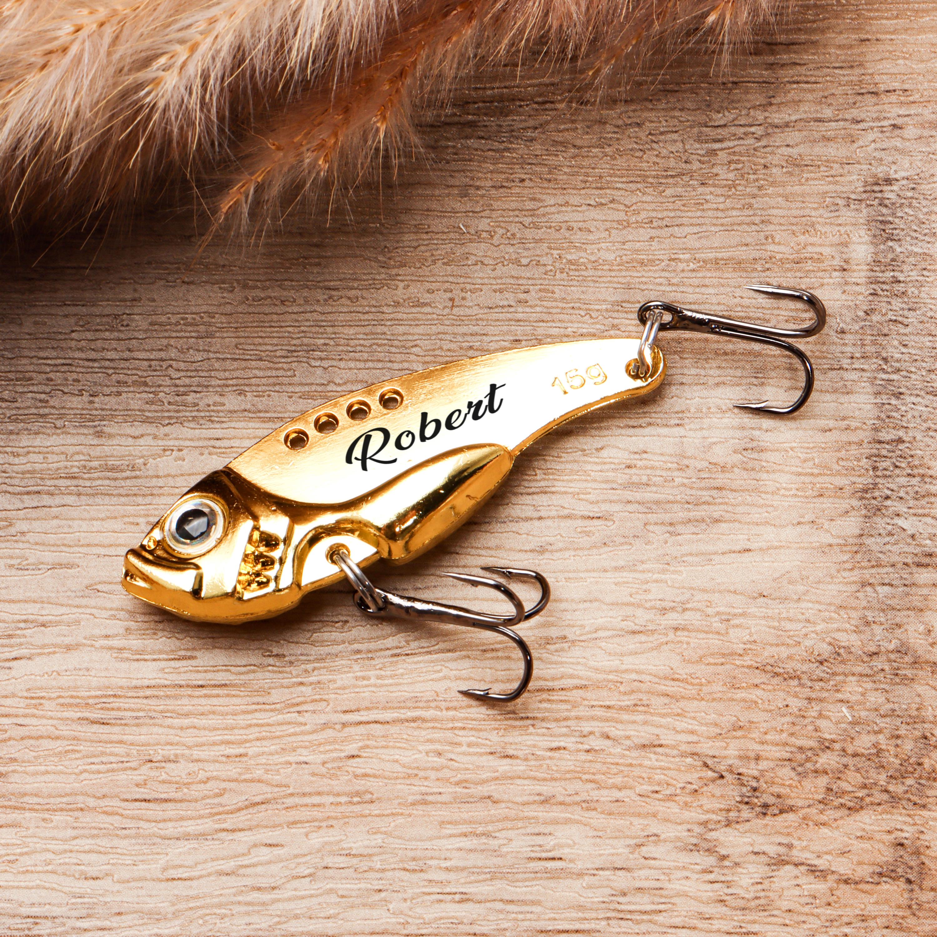 Personalized Engraved Fishing Lure Gift for Dad - Custom Name HN590 - Engraved Fishing Lure FIX GradoCreations
