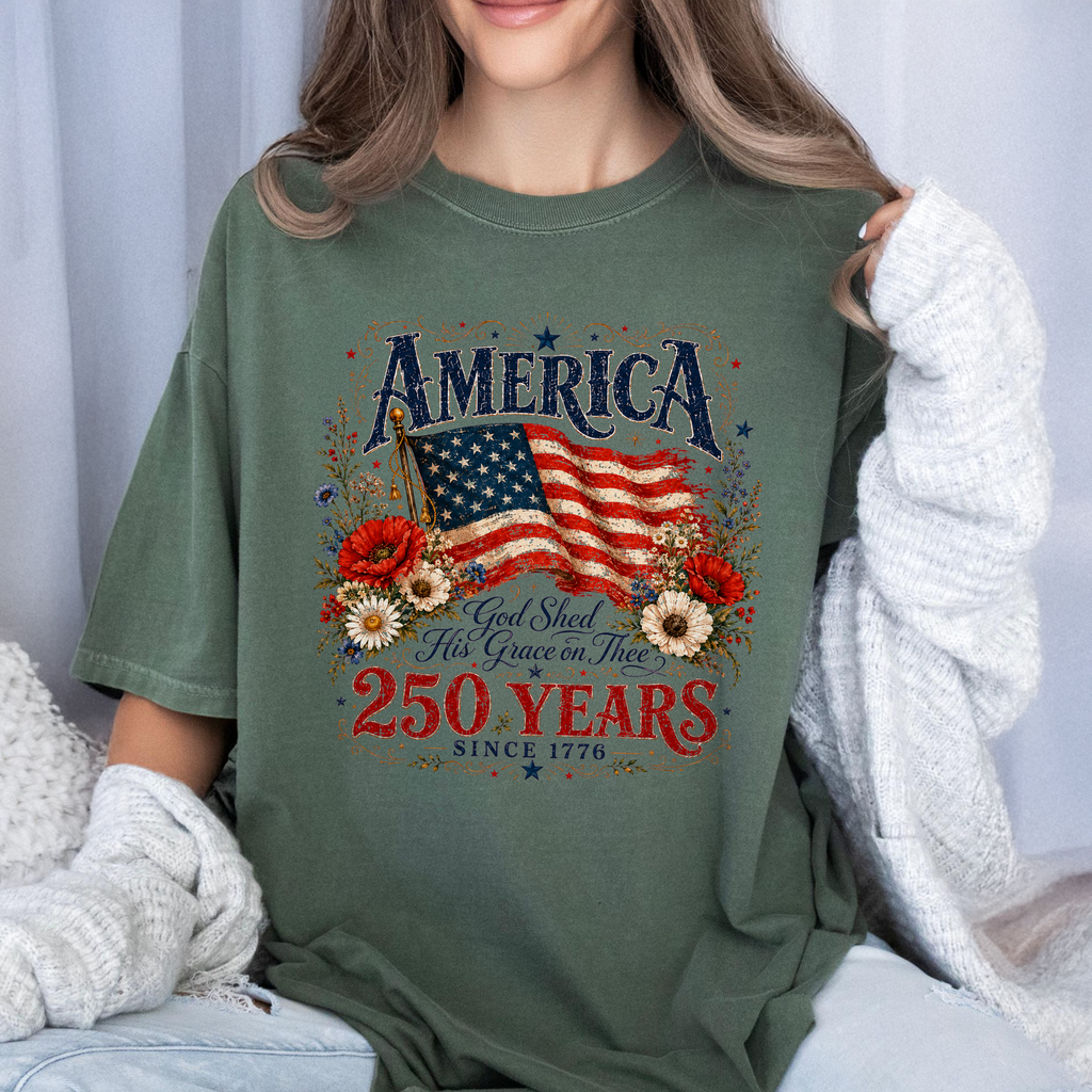 Personalized Comfort Shirt 250th USA Anniversary Gift Comfort Shirt GradoCreations
