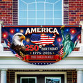 Personalized Independence Day Flag USA 250 Years Family Gift HN590 - Non-Pleated Fan Flag GradoCreations