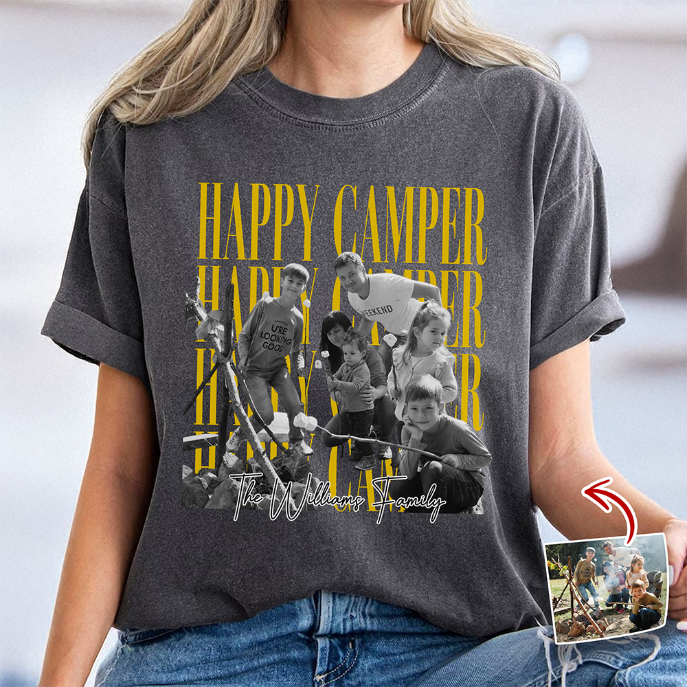 Personalized Family Photo Comfort Shirt Camping Gift Comfort Shirt GradoCreations