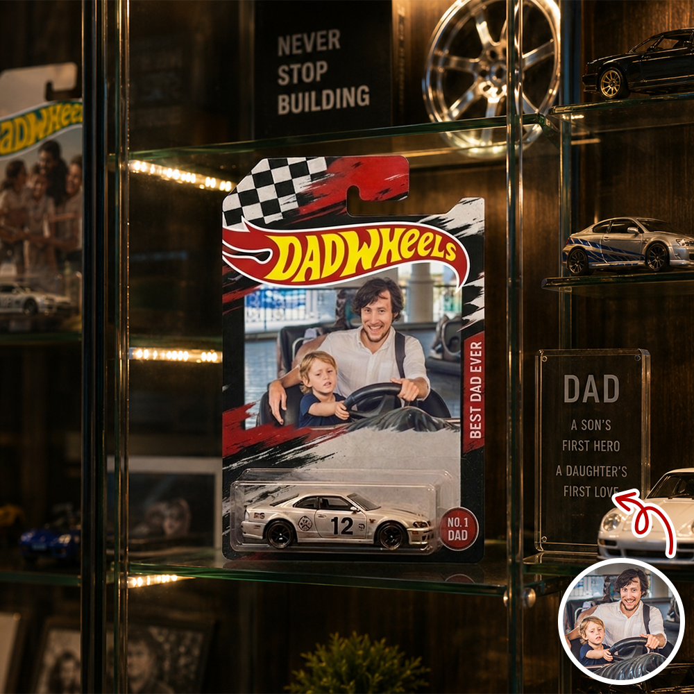 Personalized Hot Wheels Photo Gift for Dad Father's Day HN590 - Hot Wheels GradoCreations
