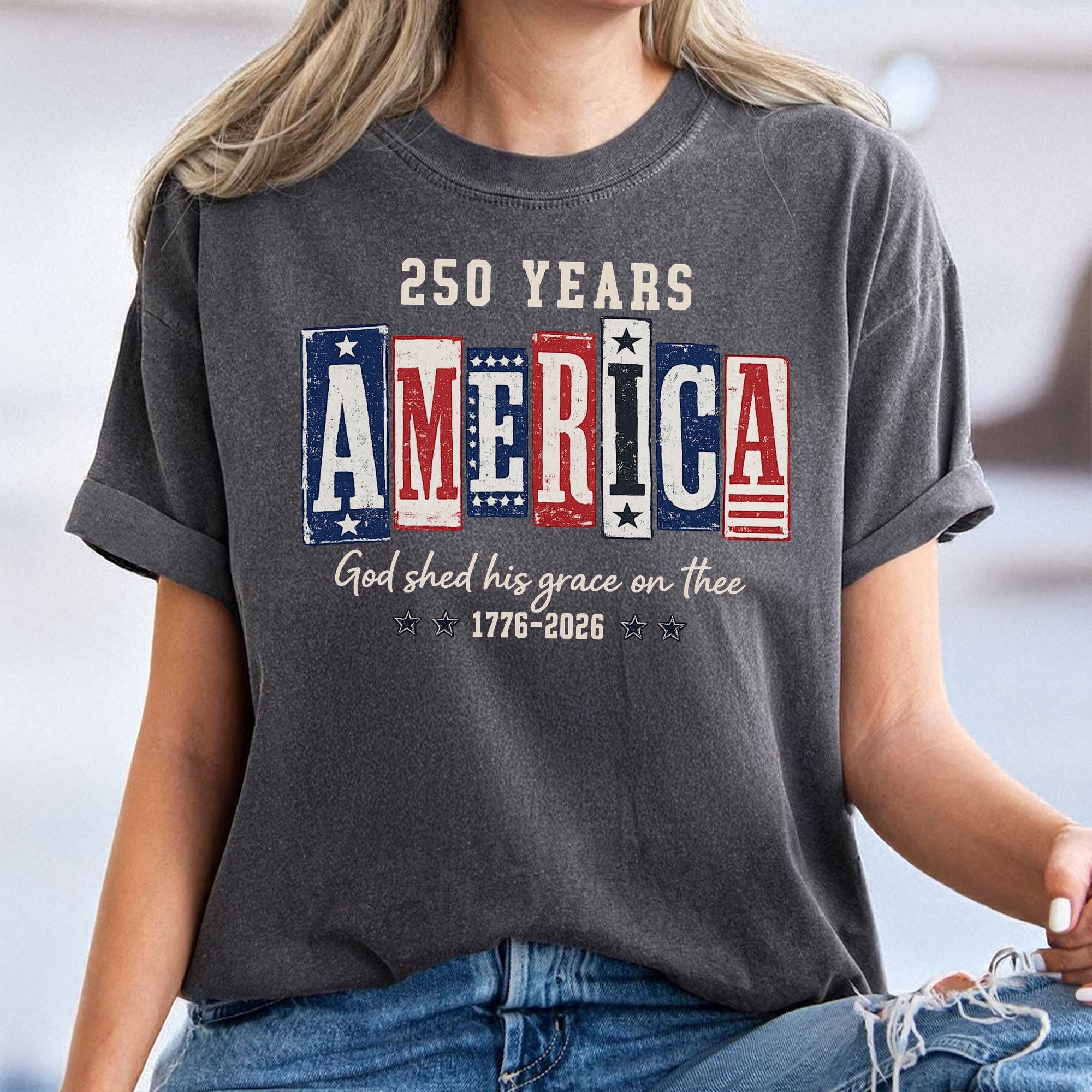 Personalized 250 Years America Comfort Shirt Gift for Grandpa Comfort Shirt GradoCreations