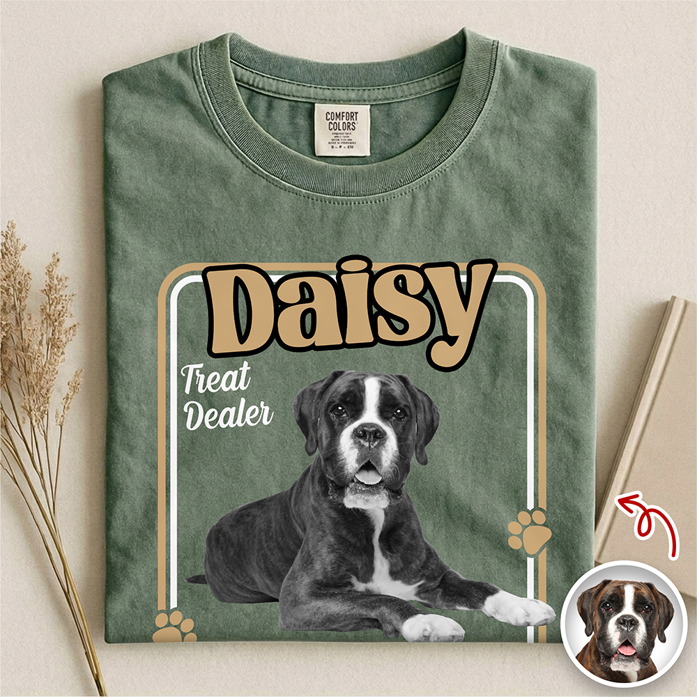 Personalized Dog Comfort Shirt Custom Photo Gift for Dog Lovers Comfort Shirt GradoCreations