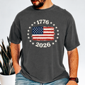 Patriotic USA Flag Comfort Shirt Custom Independence Day Gift Comfort Shirt GradoCreations