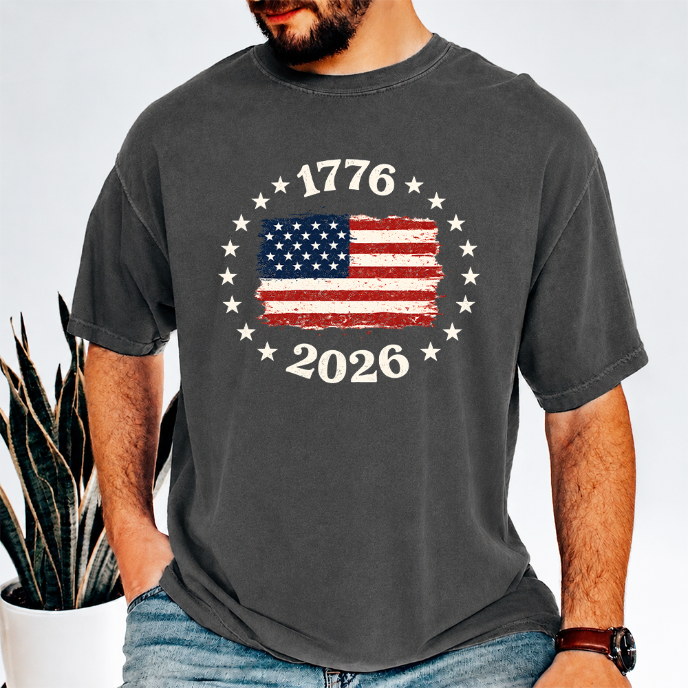 Patriotic USA Flag Comfort Shirt Custom Independence Day Gift Comfort Shirt GradoCreations