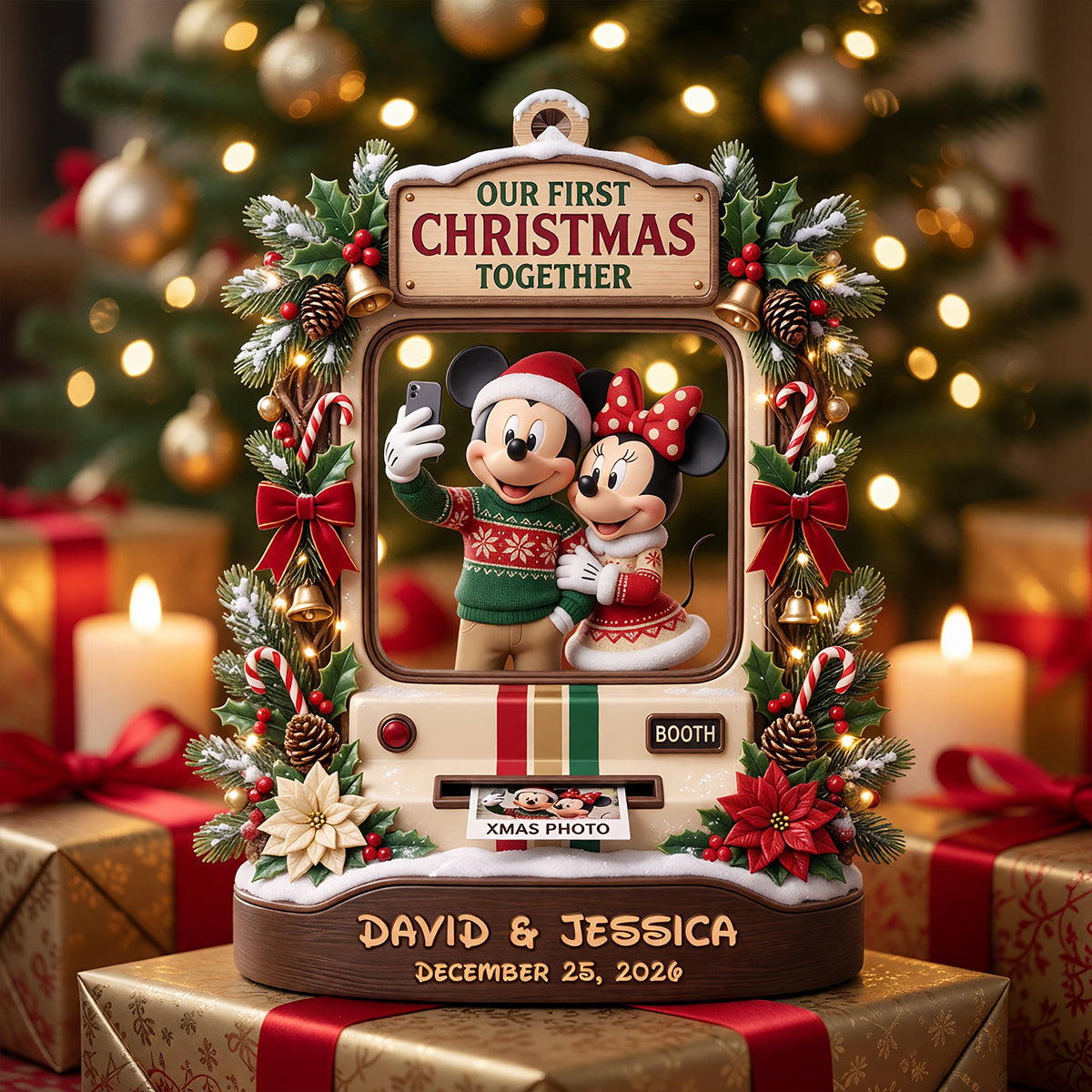 Personalized Acrylic Ornament First Christmas Together Gift for Couples Ornament GradoCreations