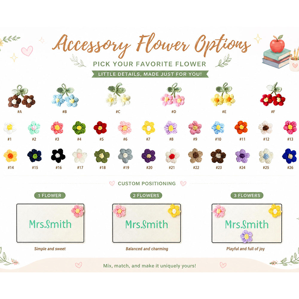 Personalized Crochet Tote Bag Custom Name Teacher Gift HN590 - Teacher Tote Bag FIX GradoCreations