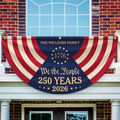 Personalized We The People Family Name Flag 4th of July Gift HN590 - Non-Pleated Fan Flag GradoCreations