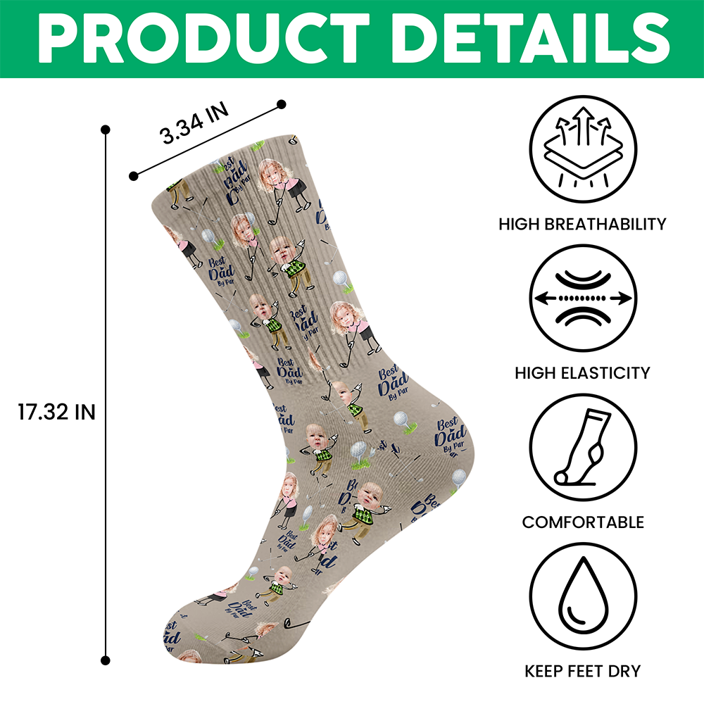 Personalized Photo Socks Best Dad By Par Gift for Dad HN590 - Socks GradoCreations