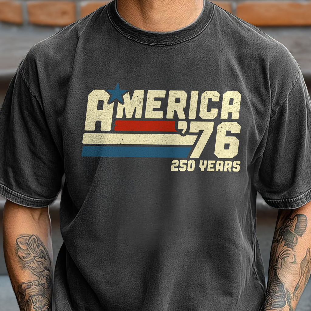 Personalized Retro 4th of July Comfort Shirt Custom Name Gift Comfort Shirt GradoCreations