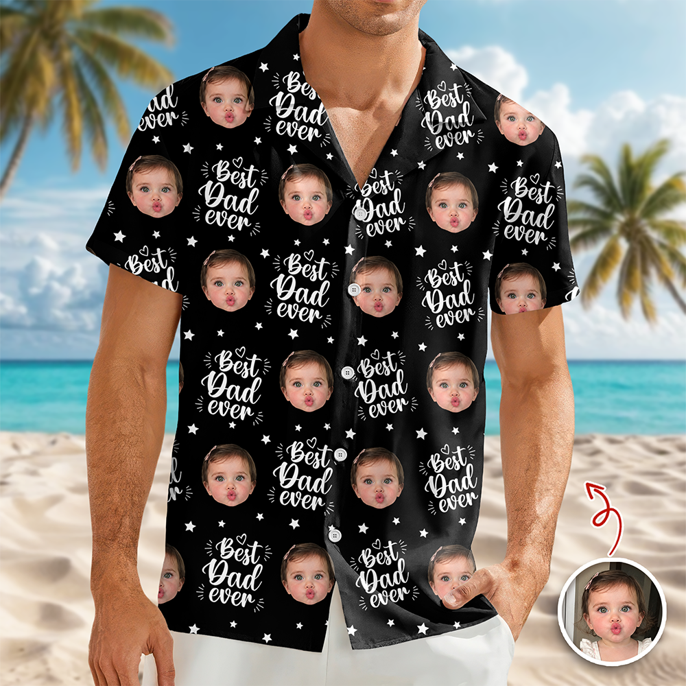 Personalized Hawaii Shirt Custom Photo Gift for Dad HN590 - AOP Hawai Shirt GradoCreations